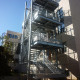 YSOVOC Escalier extérieur métallique immeuble, droit à volée contrariée