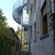 YSOTUBE escalier hélicoïdal, colimaçon, extérieur métallique (vue-dessous)