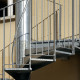YSOBAR escalier hélicoïdal métallique extérieur sans limon