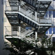 YSOVOC escalier métal extérieur droit à volées contrariées bâtiment