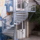 YSOBAR Escalier hélicoïdal de secours métallique extérieur sans limon