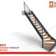 Fiche YSODECO Escalier métallique (métal bois) Quart Tournant ou Droit